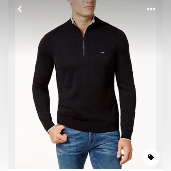 Michael Kors Other - Michael Kors Quarter Zip Black Knit Pullover Sweater
Size Small, Long Sleeves